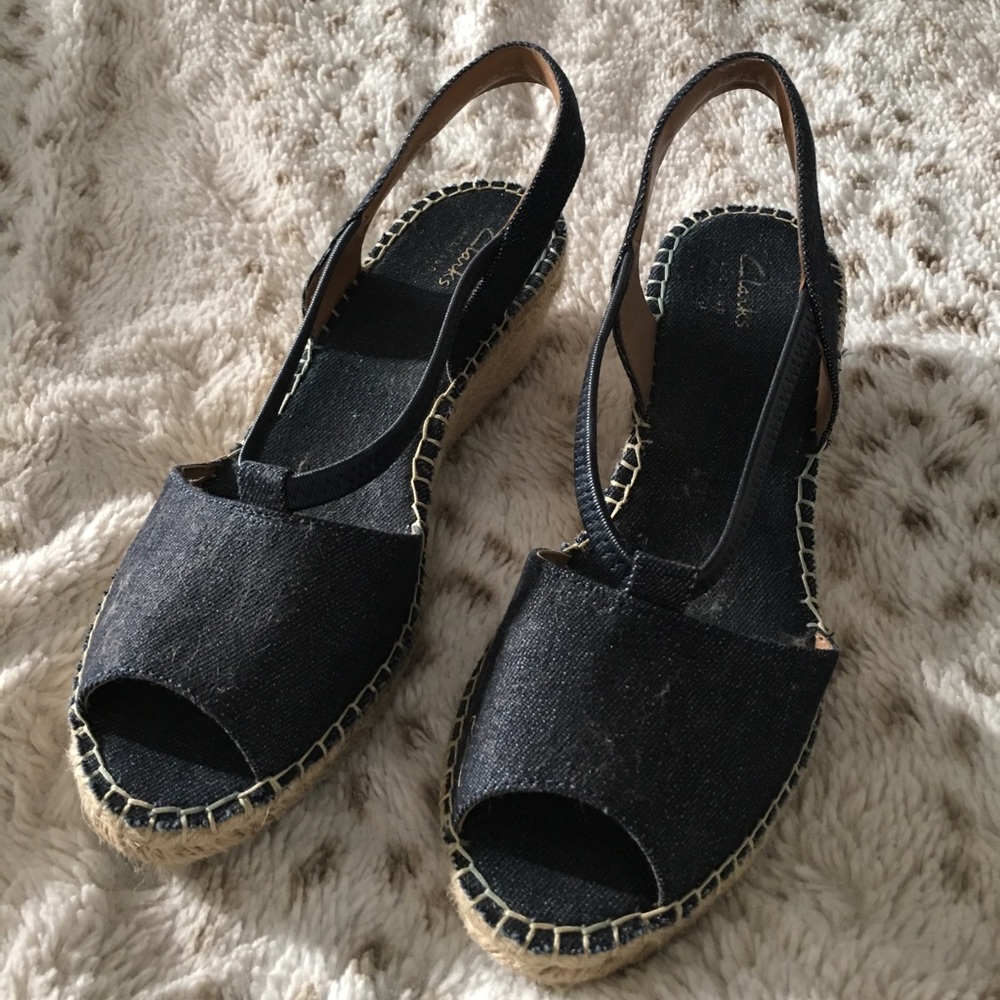 Clark’s open-toe espadrille!
